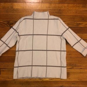 Cream windowpane sweater